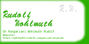 rudolf wohlmuth business card